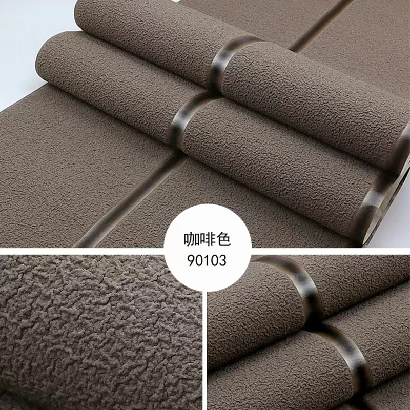 Dark Coffee Color 3D Square Lattice Deerskin Velvet Wallpaper Bedroom Living Room Hotel Home Decoration Non-woven Wall Stickers