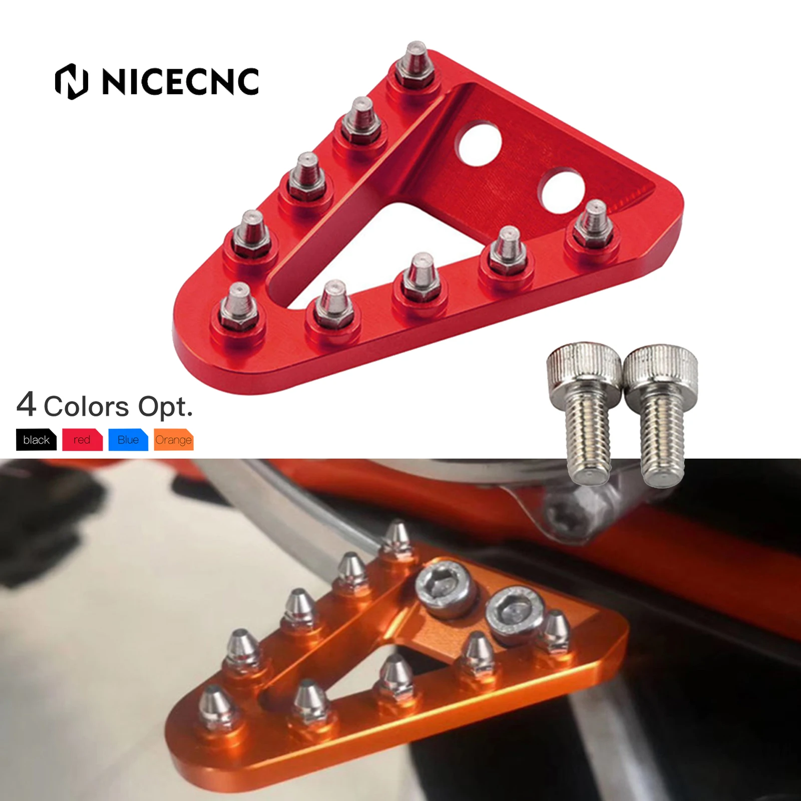 

NiceCNC For GasGas EC300 EC MC EX 125 250 300 ECF MCF EXF 250 350 450 2021 2022 2023 Rear Brake Pedal Tip Plate For KTM EXC EXCF