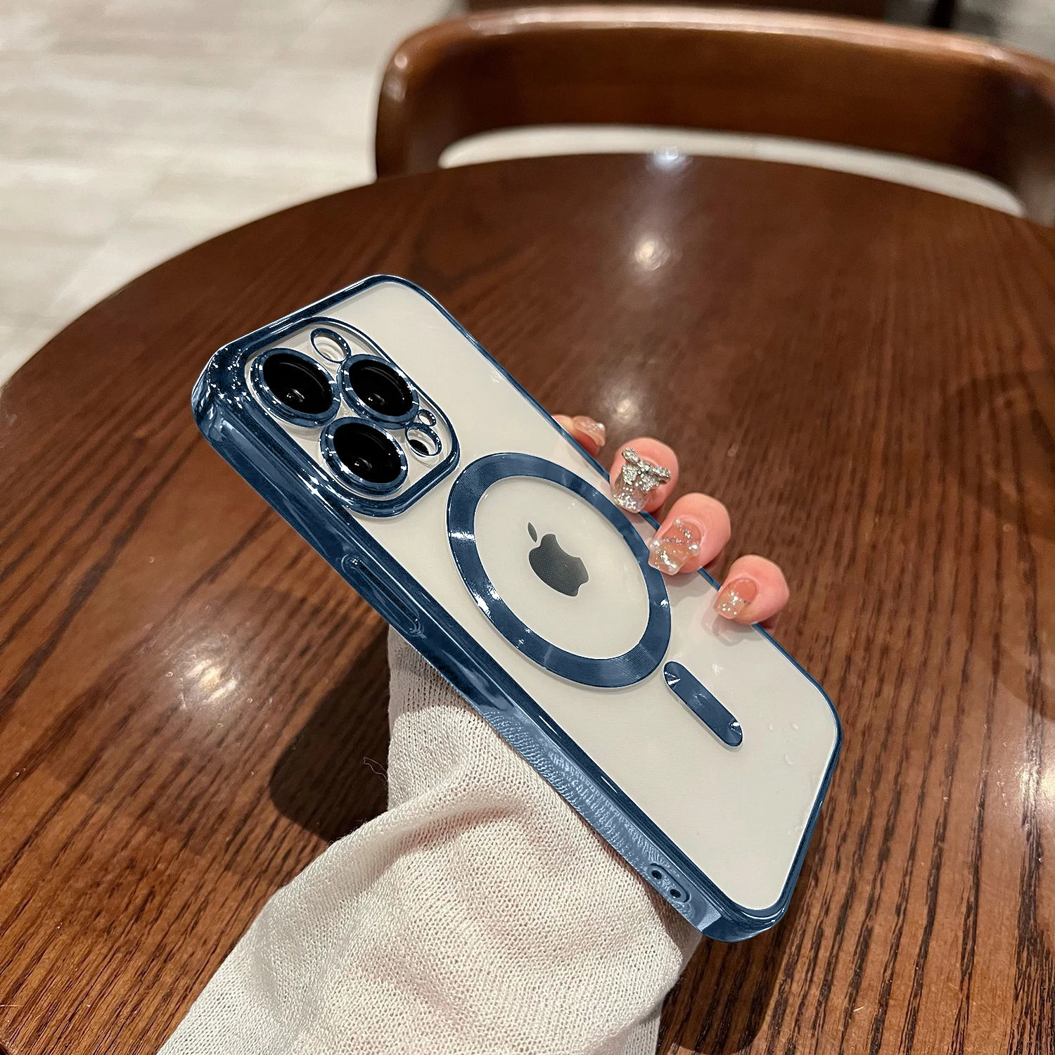 thumbnail image 1 of Luxury Plating Magnetic Case For iPhone 15 13 12 11 14 Pro Max For Magsafe Wireless Charging Cover Shockproof Clear Phone Cases, 1 of 5