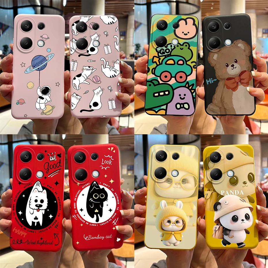 Soft Silicone Cute Cat Panda Shockproof Phone Case Cover, TPU Coque  Shell