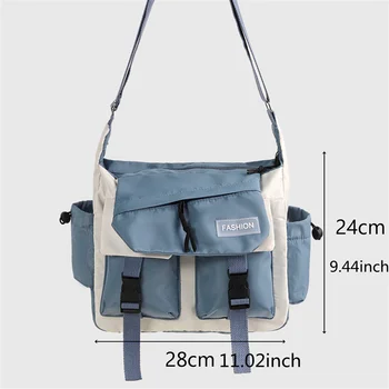 Casual Nylon Crossbody Bag For Men Women Teenager Large Capacity Messenger Bag Student Single Shoulder Bag For Travel Daily Use - Image 4