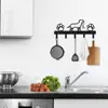 1Pc Metal Paw Pet Dog Hanger 5 Hooks Coat Key Lead Leash Wall Rack Holder Organizer, Towel Rack，Organizer，Storage rack 3