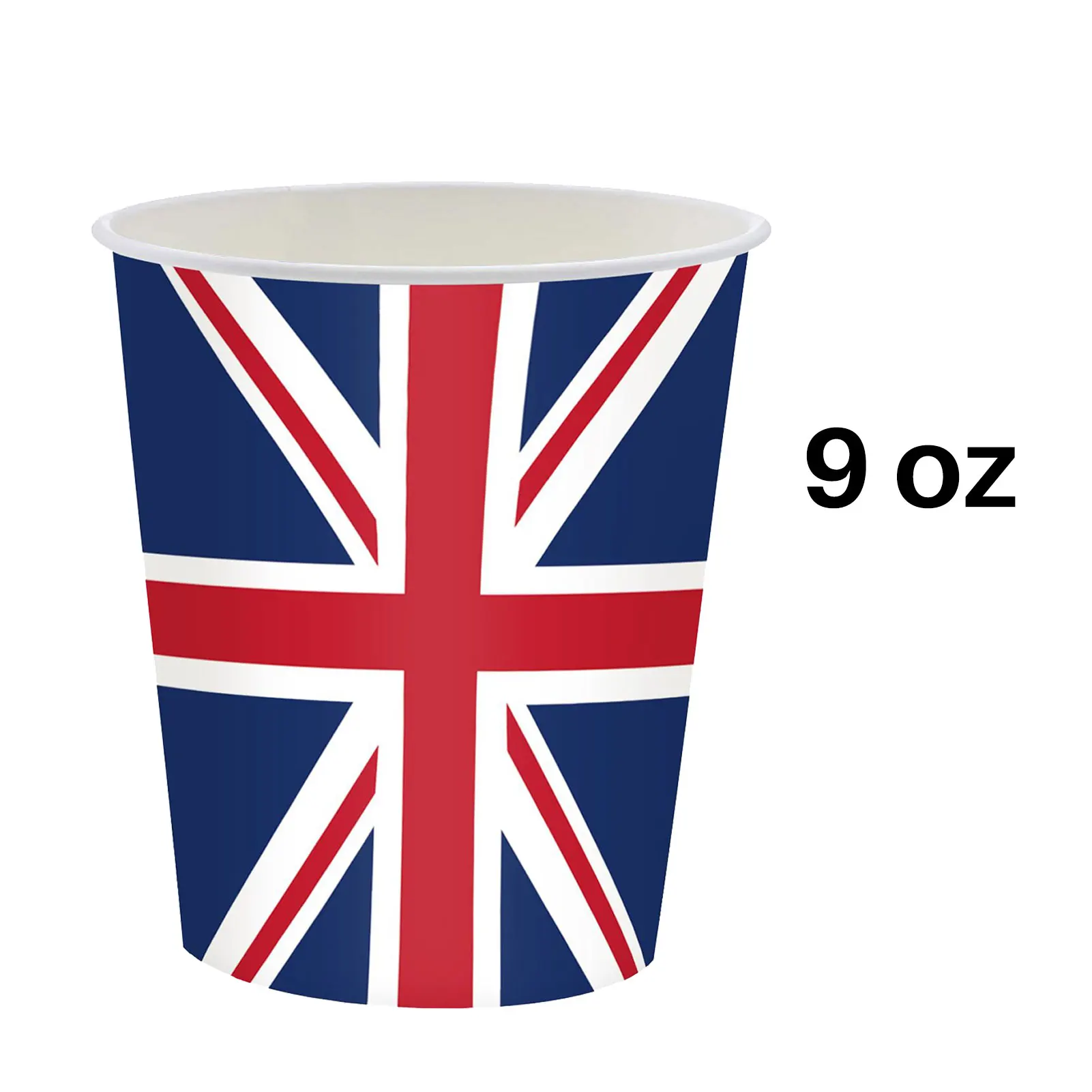 16pcs Britain Paper Plates Cups And Napkins, British Flag Paper Tableware Kit Union Jack Themed Plate Tissue Cups