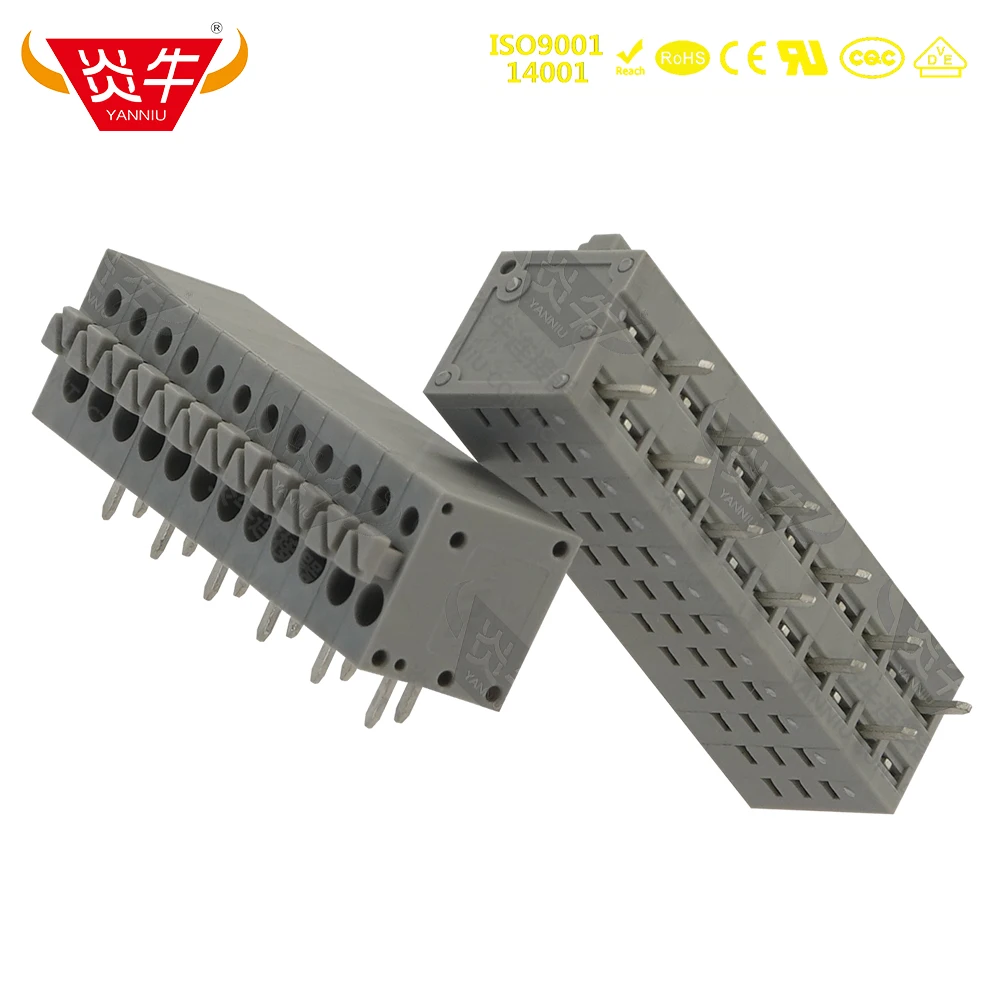 10Pcs KF211RA  KF211RB 3.5 2P ~ 12P PCB SPRING TERMINAL BLOCKS  3.5mm 2PIN ~ 12PIN  Cross Feet PHOENIX CONTACT DEGSON KEFA 10pcs kf211ra kf211rb 3 5 2p 12p pcb spring terminal blocks 3 5mm 2pin 12pin cross feet phoenix contact degson kefa