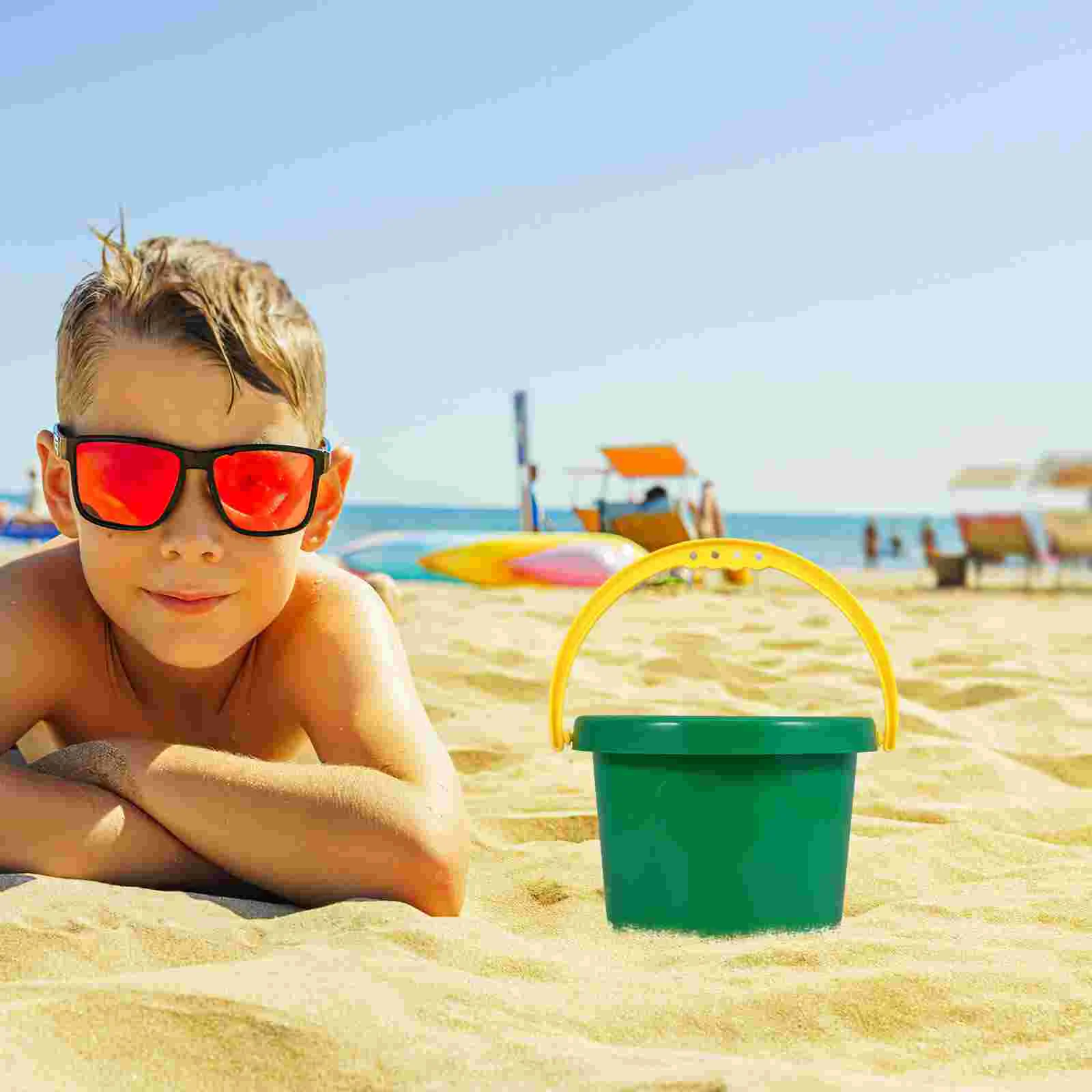 Beach Toy Bucket Pails Summer Buckets Sand Playing Multi-use Outdoor Small Toys 6