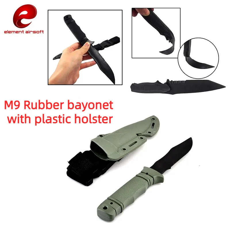 

M9 Tactical Training Dagger US Army Cosplay Plastics Knife War Movie Prop Wargame Hunting Practice Decoration Rubber Knife CY339