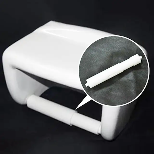 Toilet Paper Holder Spring-loaded Toilet Paper Holder Replacement Rods Adjustable Spindles for Easy Installation Quick Roller 5