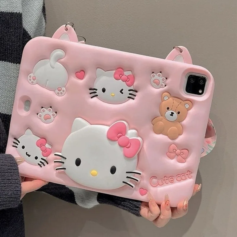 ミニヨン&キティ♡♡♡さま専用　飾り窓　インターフォンカバー Cartoon Pink Hello Kitty Flat Computer Protective Case, Cute