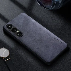 Retro Business Artificial Leather Phone Case - Elegant and Durable Protector Cover - Xperia Ace III (GRAY)