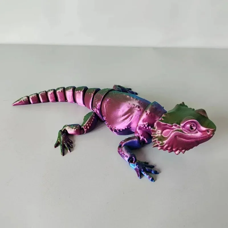 3D Printing Chameleon Gradient Color Ornament Crawling Lizard Model Children's Small Toys Hobbyist Model