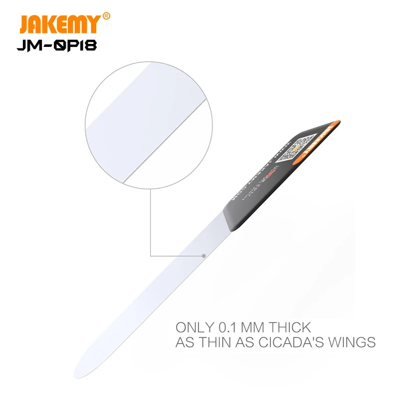 JAKEMY 0.1mm Ultra Thin Pry Opening Card For Mobile Phone Curved Screen Disassemble Repair Tools mobile phone repair tools