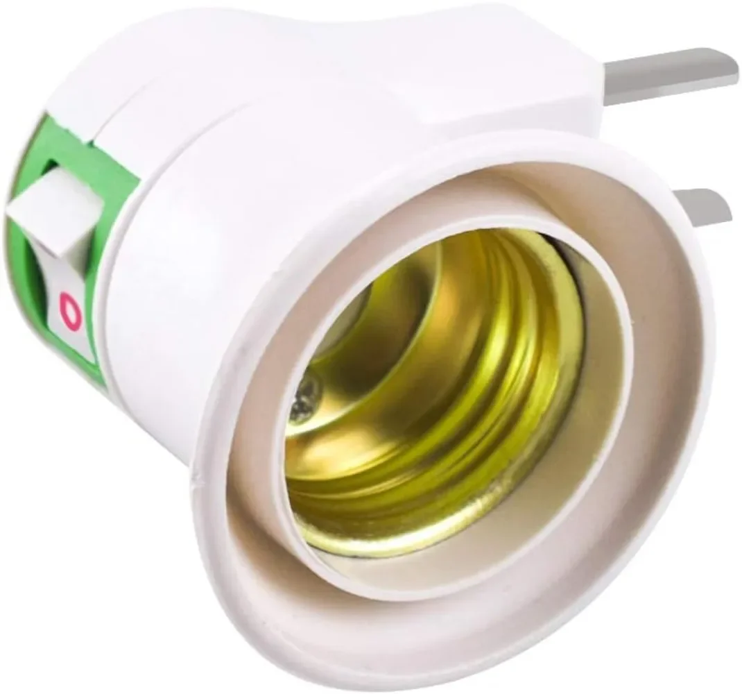 E27 Lamp Socket Adapter with Switch Plastic Standard Screw-in Socket Outlet Converter Bulbs for Home lamp socket adapter
