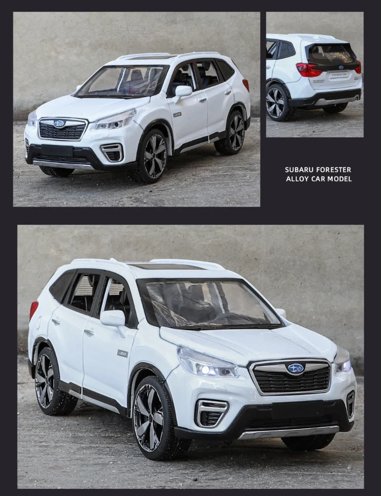 1:30 Subaru Forester Alloy Car Model Diecast Toy Vehicle w/ Sound