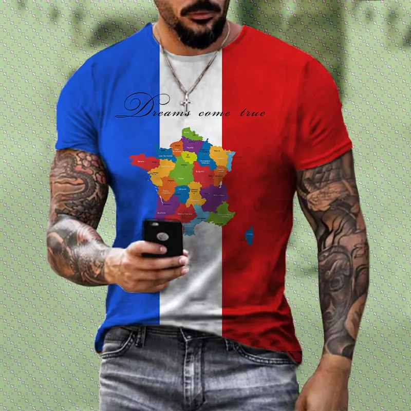 

3D printed men's T-shirt Canadian flag pattern men's short sleeved fashion casual men's T shirts pullover men's Tees o-neck