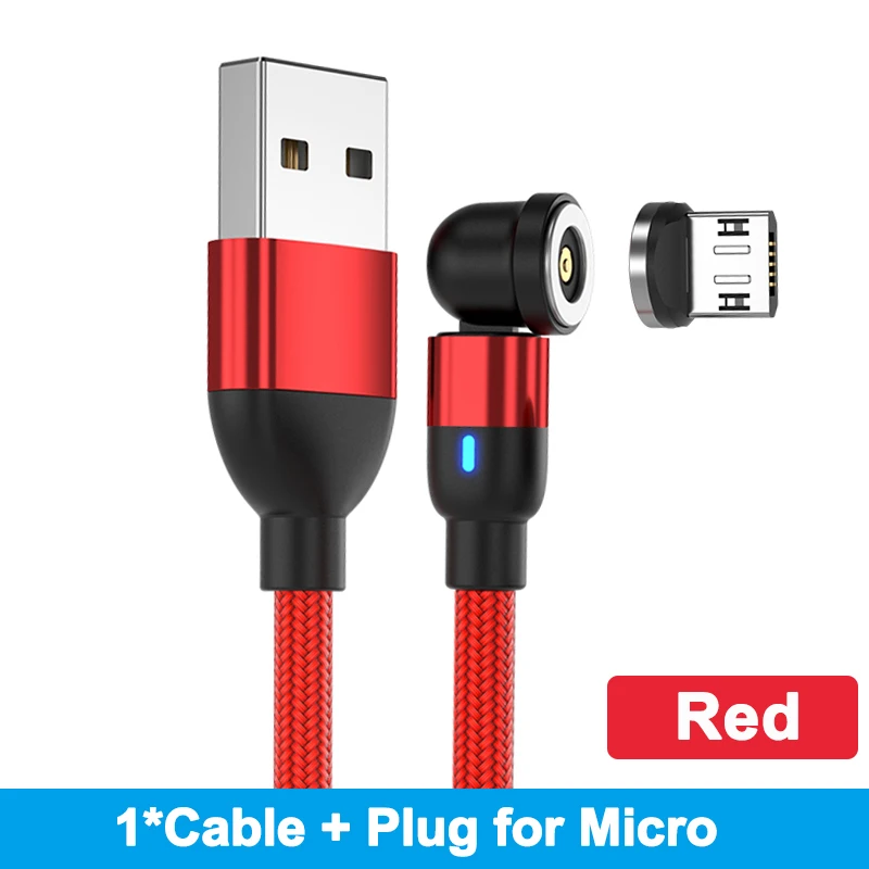 Magnetic 540° Rotating USB Type C Charging Cable - Fast Charge 2.4A