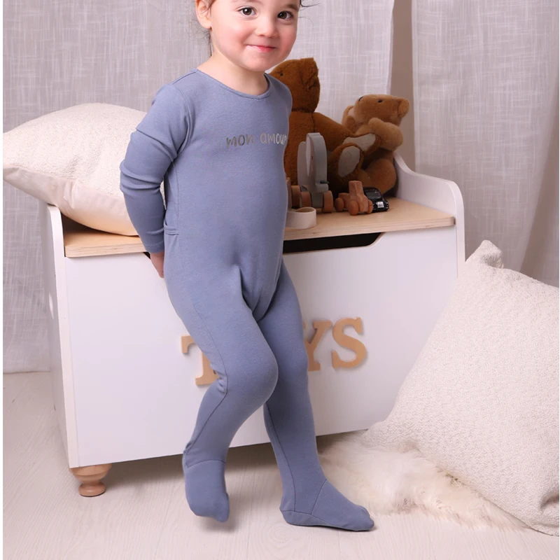 2024 AS print lace collar girl pjs boy blue color pjs 6