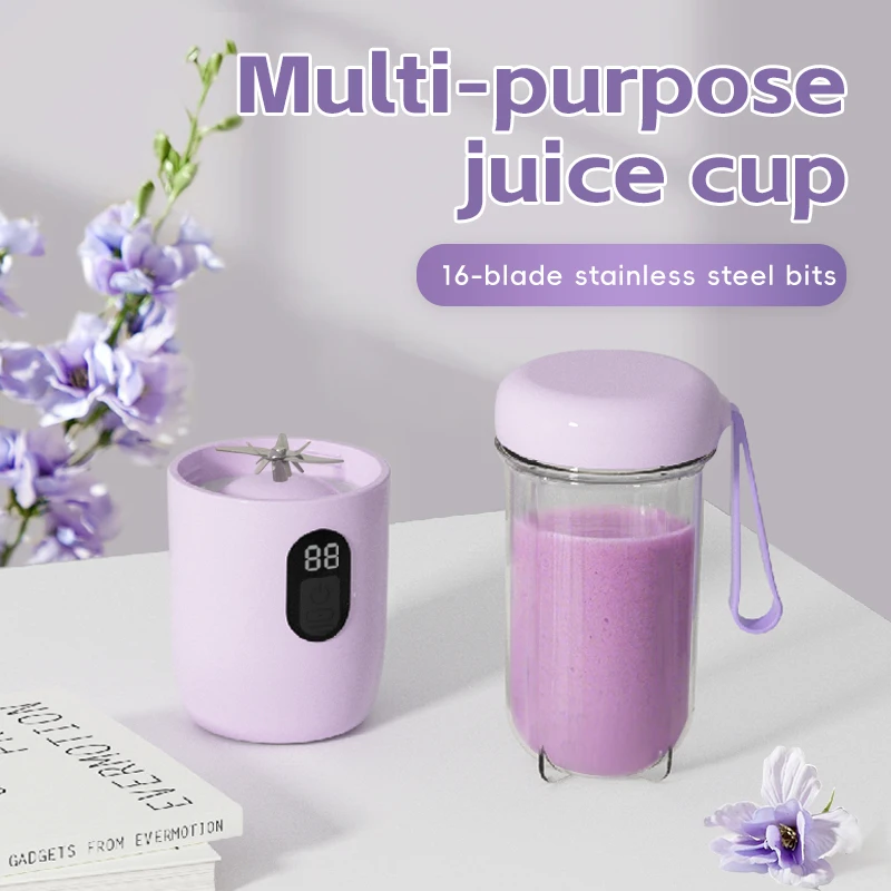 Portable Mini Blender USB Rechargeable Cordless for Smoothie Shake