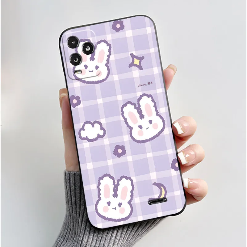 Aesthetic Dreamy Scenery Pattern Black Phone Case - Soft Shockproof Casing