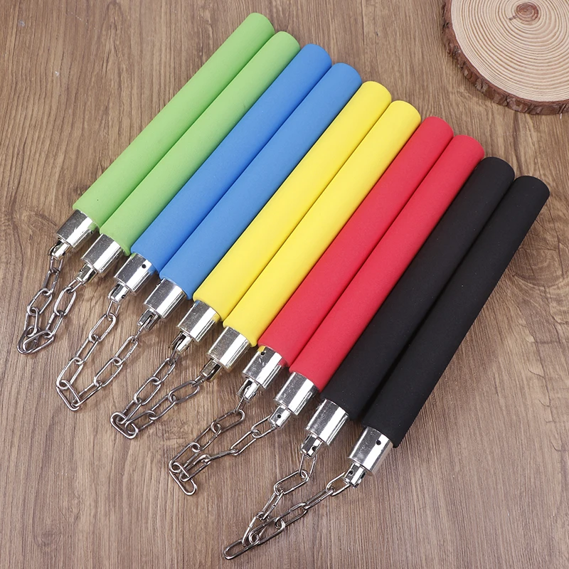 For Performance Practice Beginners Teenagers Sports Fitness Exercise Tools Sponge Nunchakus Soft Safety Martial Double Truncheo sponge nunchakus