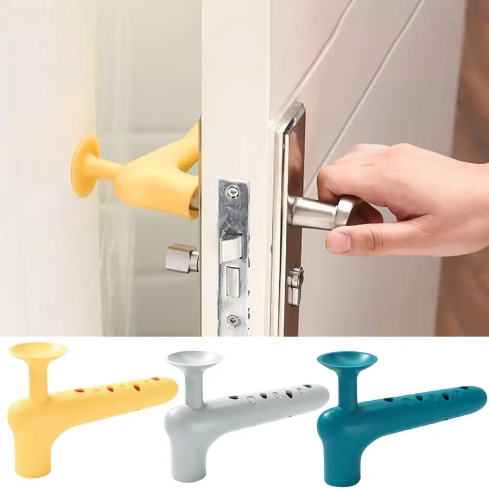 

Silicone Door Handle Protective Cover Anti-collision Baby Safety Protect Noiseless Suction Cup Doorknob Door Knob Cover For Door