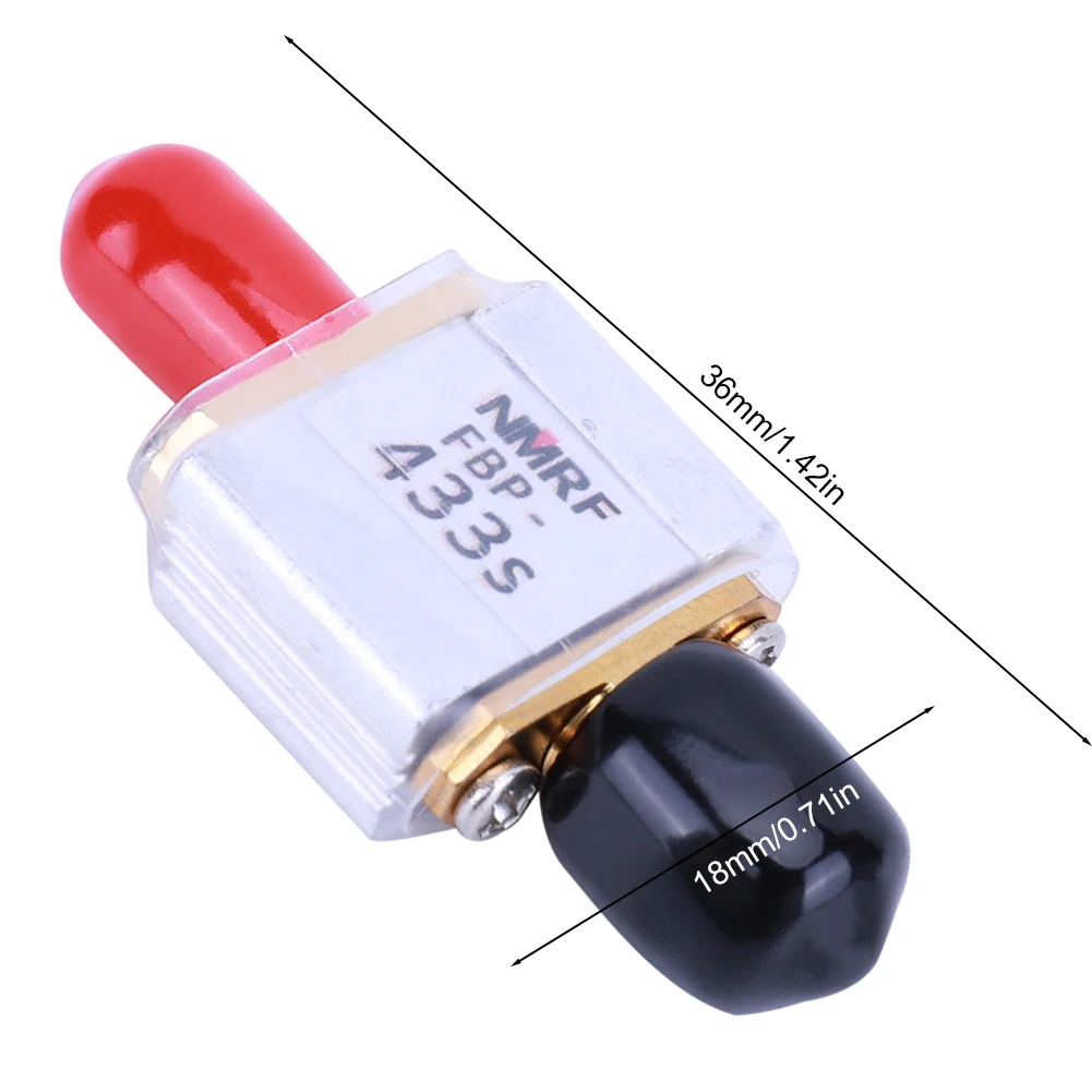 FBP-433s 대역 통과 필터 SMA M F 인터페이스 433MHz, 소음 감소, 항공기 UAV용 알루미늄 케이싱 대역폭 20MHz