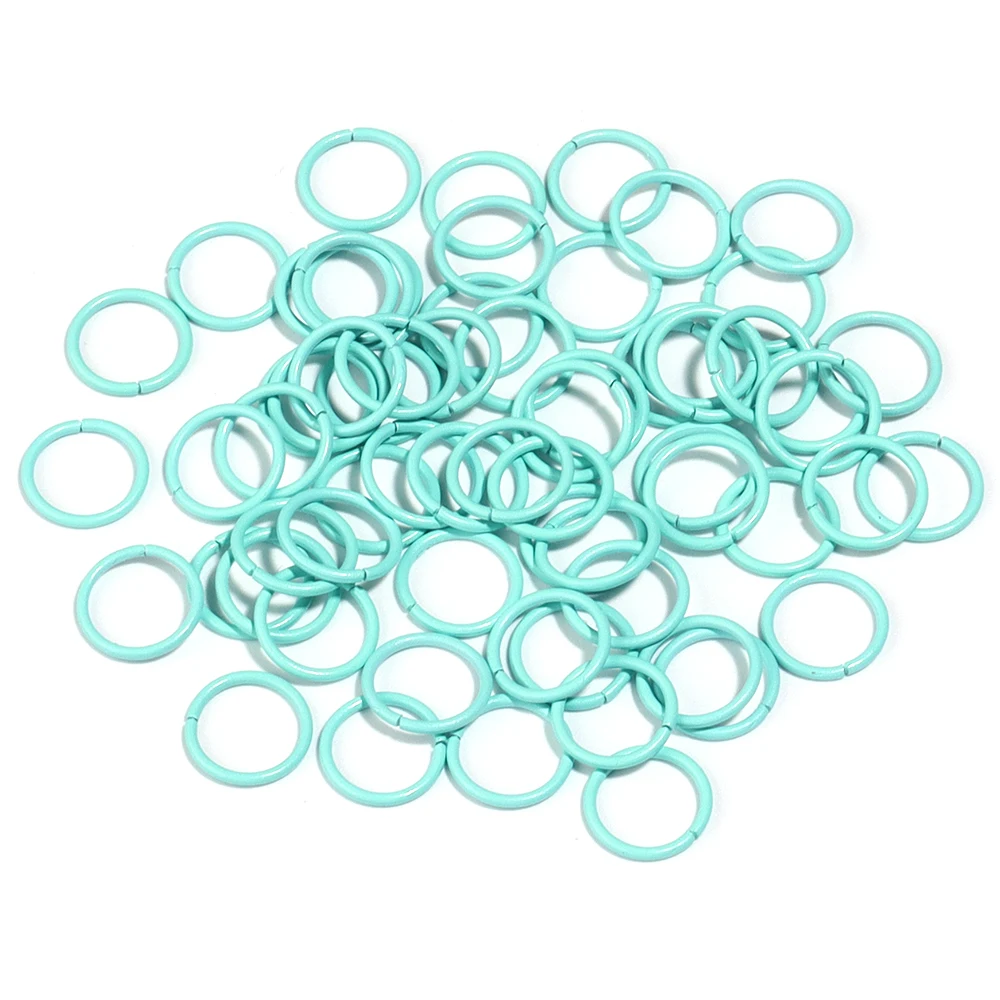 Colorful Metal Single Loop Rings for DIY Jewelry Making - 50pcs Assortment