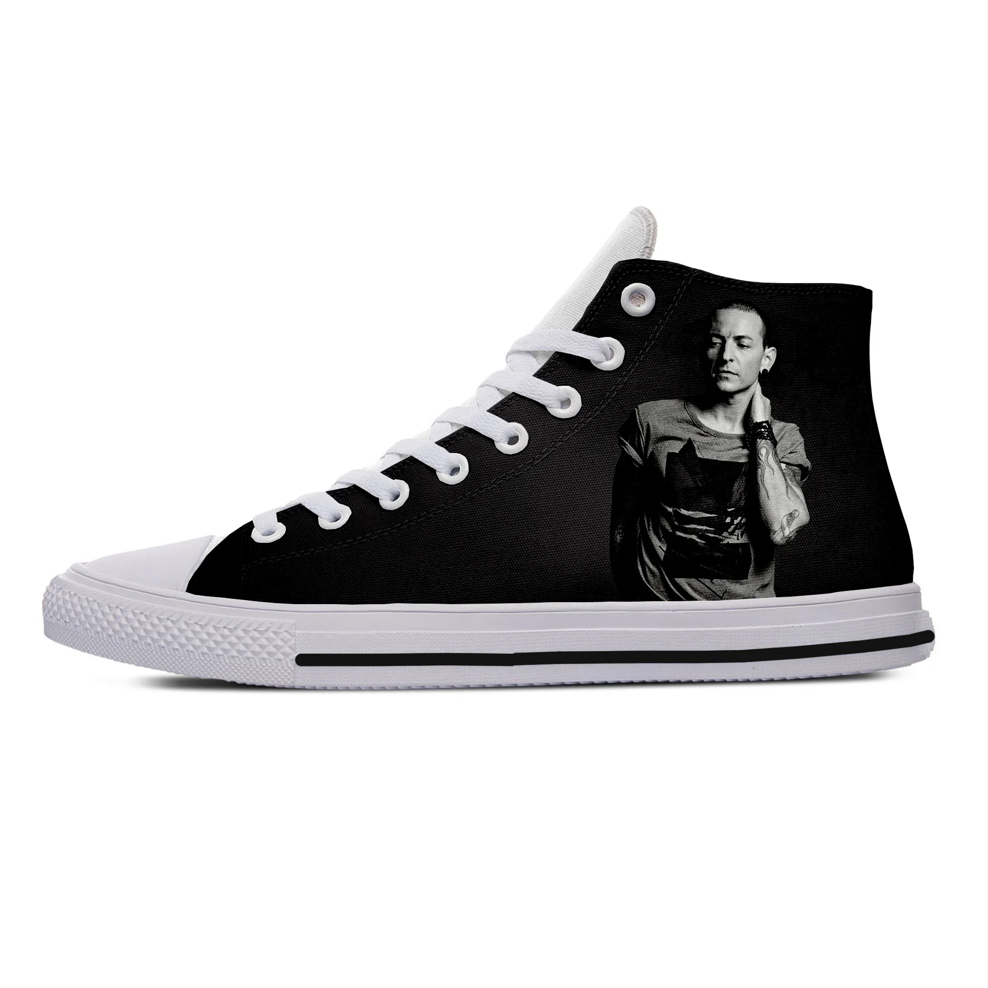 Hot New Fashion Chester Bennington High Sneakers Men Women High Quality Handiness Casual Shoes High Top Lightweight Board Shoes