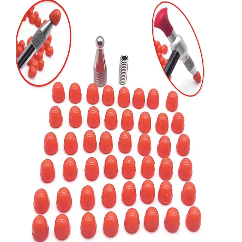 48PCS new rubber tips for painless dent repair hammers, as well as tips for hooks and PDR main rods