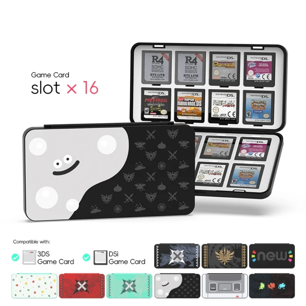 Tragbare 16-in-1-Aufbewahrungsbox für Spielkassetten für Karten der Serien 3DS/2DS/DS