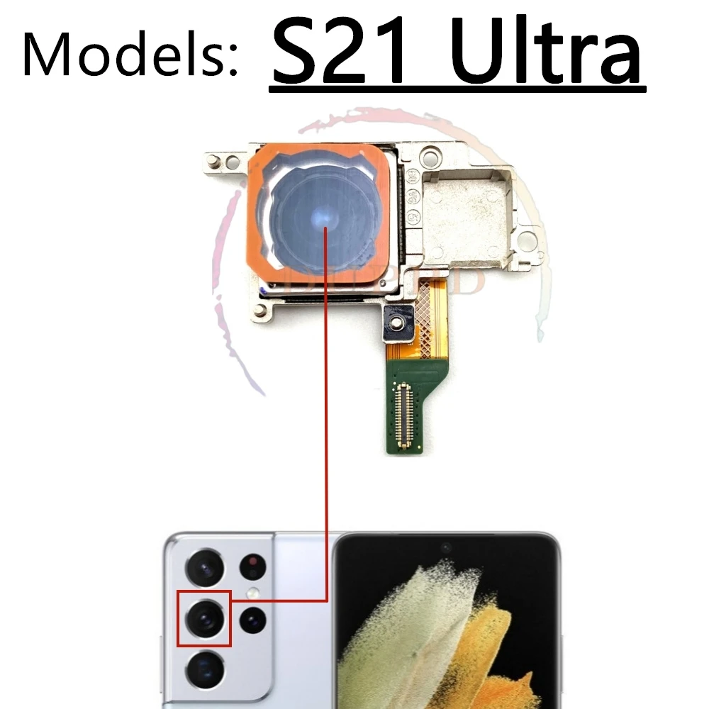 Set completo Fotocamera posteriore anteriore per Samsung Galaxy S21 Ultra 5G G998B G998U Frontale Selfie Indietro Modulo fotocamera Pezzi di ricambio - Image 3