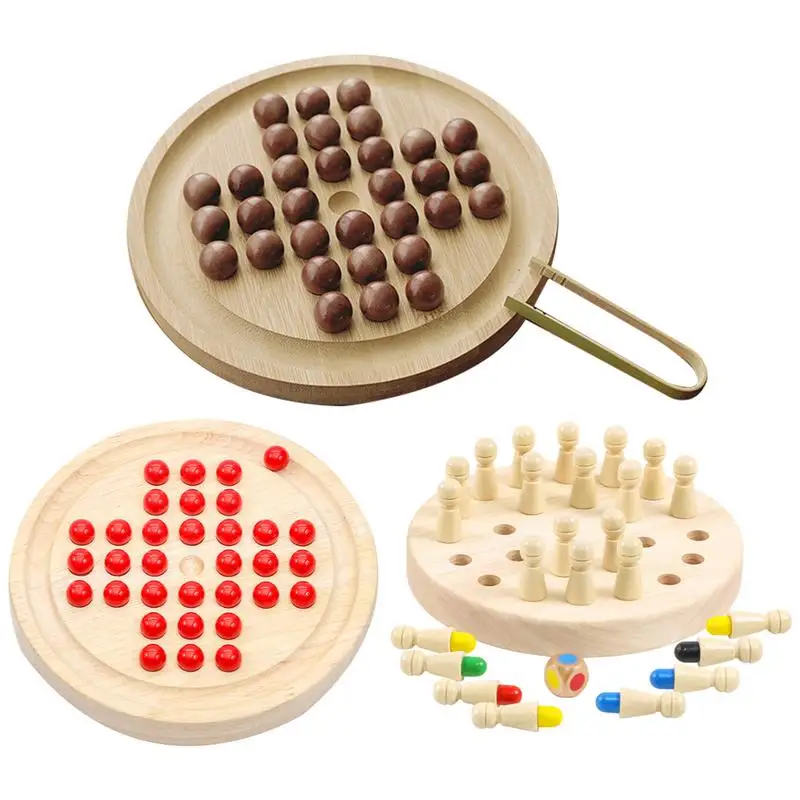 

Деревянная шахматная головоломка с эффектом памяти, игрушка в виде логики, развивающие игрушки с гладкими поверхностями для дома, школы, путешествий и улицы