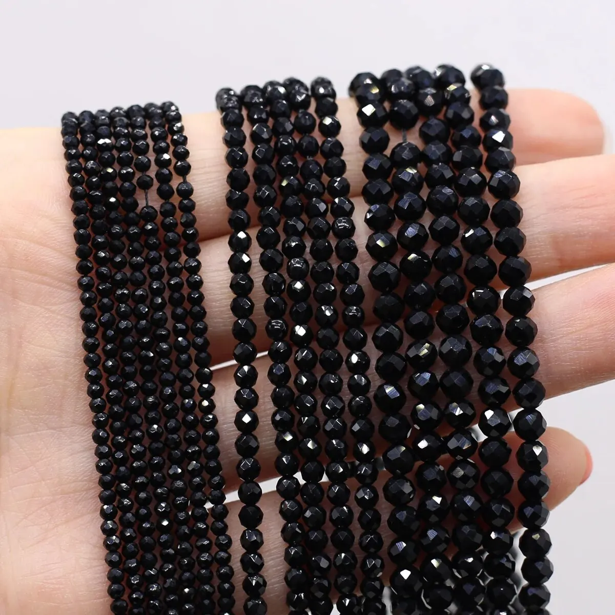 Natural Stone Beads 4mm Natural Stone Faceted Small Beads Amethysts Lapis Lazuli Quartz Beads for Jewelry Making DIY Necklace Bracelet Accessories