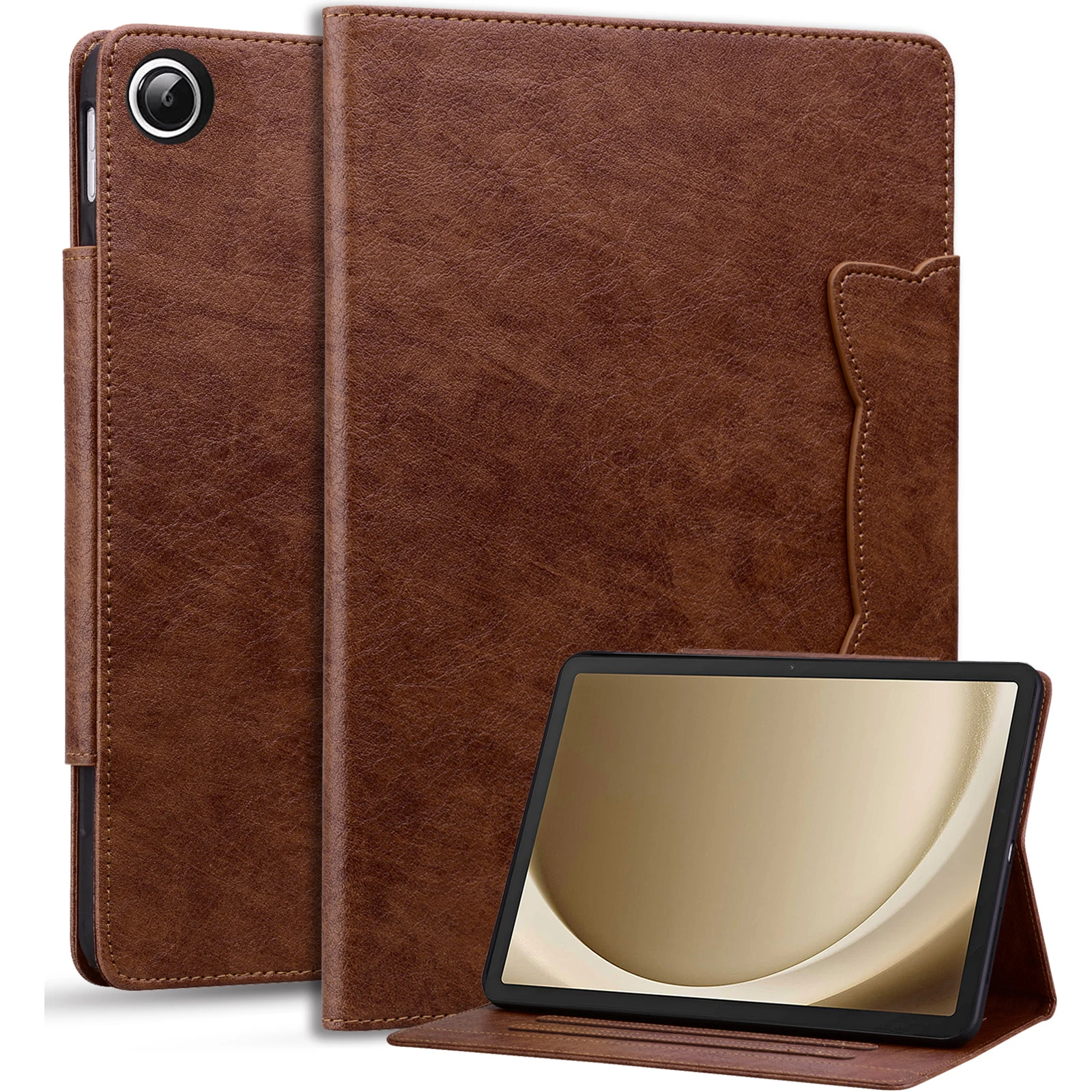 Flower Pattern Leather Wallet Tablet Case