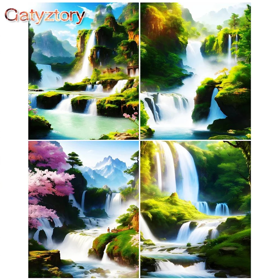 

Картина по номерам на холсте водопад, 60x75 см