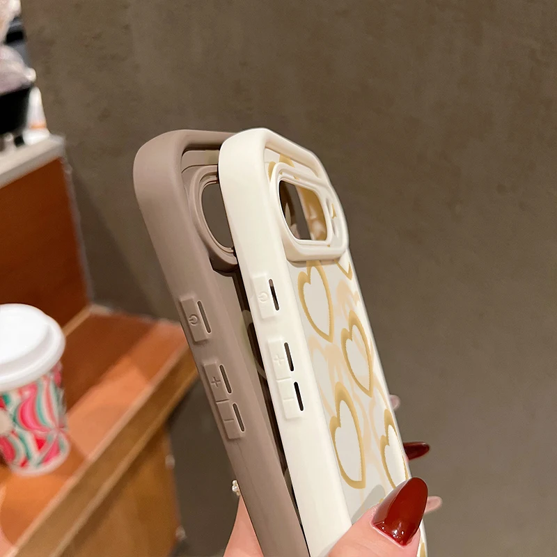 Love Heart Shockproof Candy Color Silicone Phone Case