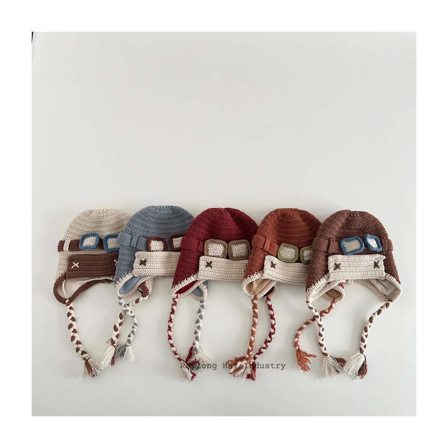 Winter Baby Ear Protection Hat Kids Cartoon Pilot's Hat Korean Version Classic Autumn Winter Boy Girl Baby Ear Protective Hat