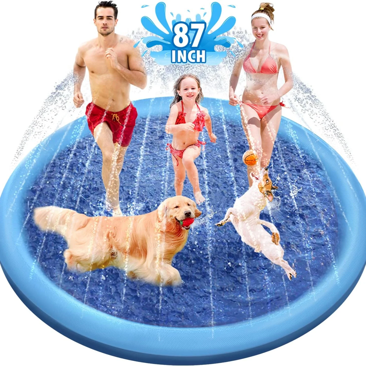 SmmerDogToySplashSprinklerPadforDogsPetSwimmingPool