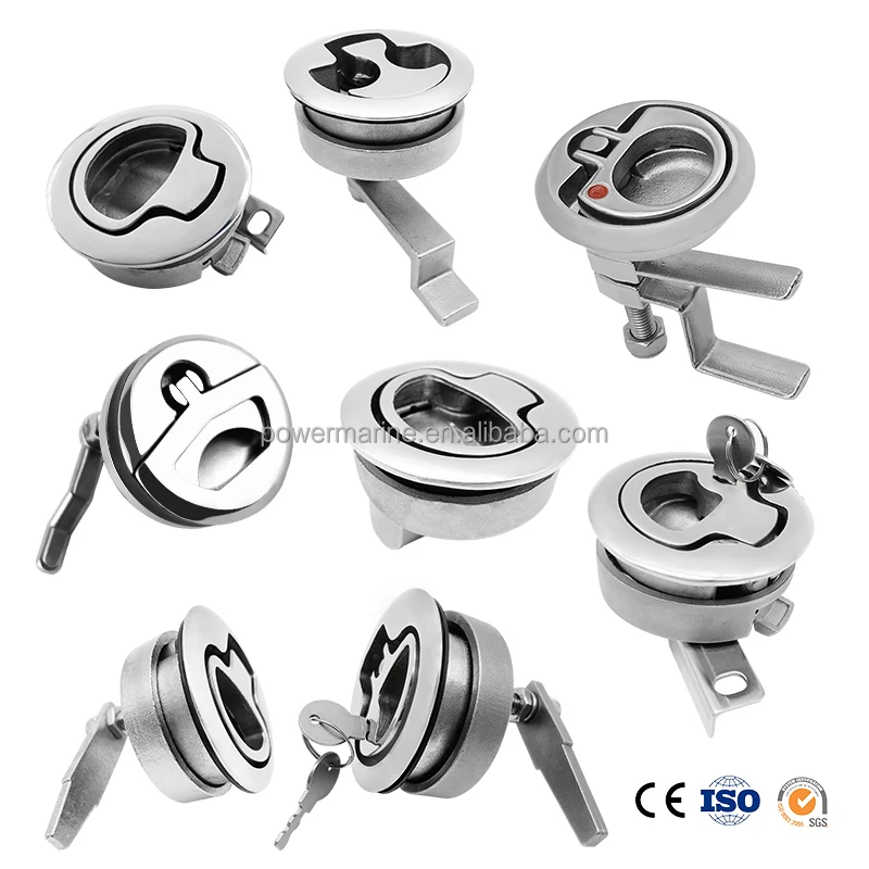 

Marine Hardware Modern Pull Lift Ring Handle Latch Turning Lock For Yacht