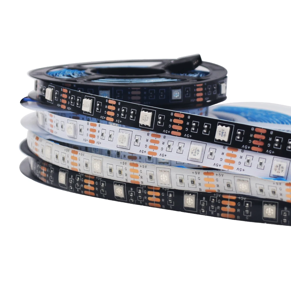 

5V RGB LED Strip Light IP65 Waterproof SMD5050 30Leds/m Flexible LED Tape Ribbon Lamp 50cm -5m TV Backlight Home Decoration