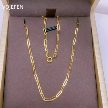 VOJEFEN 18k Gold Necklaces Women Jewelry Genuine AU750 Real Chains Choker Luxury Jewellery Elegant Designer Original Certified
