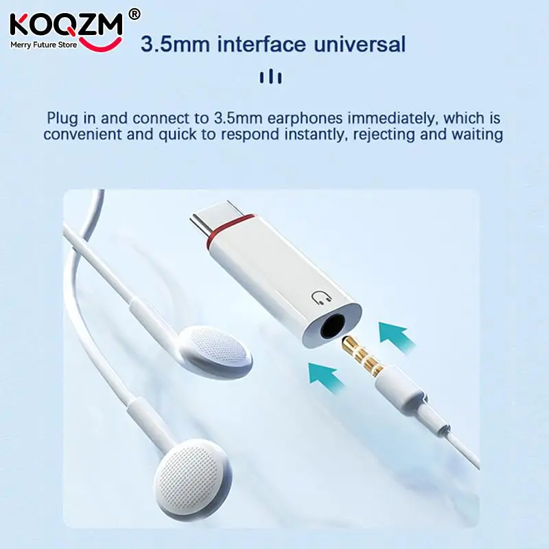 3.5mm Female to Type C Male Adapter For Samsung For Xiaomi/POCO/Huawei Wired Headset Converter OTG Earphone Audio AUX Adapter otg adapter audio earphone converter audio headphone adapter 3.5mm audio adapter type c to 3.5mm adapter type c aux adapter type c to aux adapter