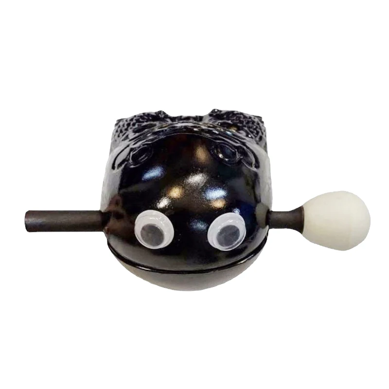 

Small wooden fish knocking cute portable decompression meditation ornaments woodcarving pendant
