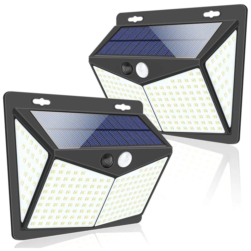 Promotion! 2 Pack Solar Outdoor Light 208 LED/3 Modes 270 ° Lamp IP65 Waterproof Lighting With Motion Sens | Освещение