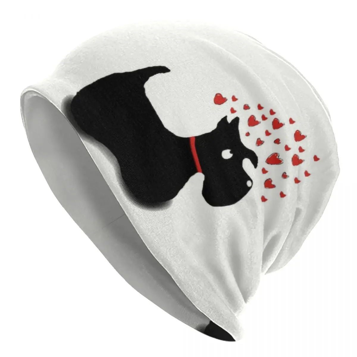 

Scottie Dog Love Hearts Skullies Beanies Caps Men Women Unisex Winter Warm Knitting Hat Adult Cute Scottish Terrier Bonnet Hats