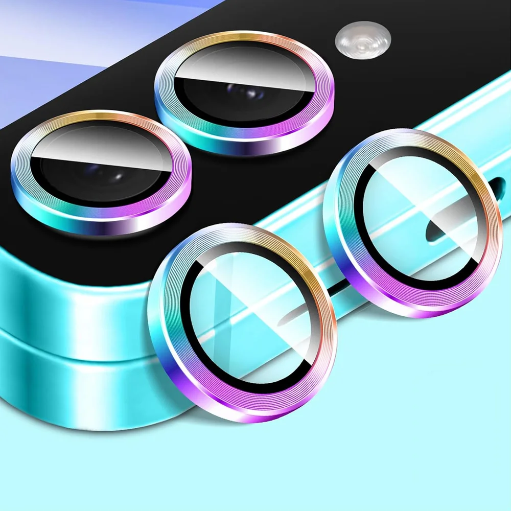 Enhanced Camera Screen Protector for Samsung Galaxy Z Flip7 - Metal Ring Lens Film with Tempered Glass