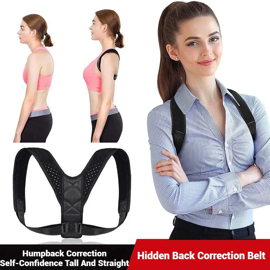 WOSWEIR-Memory Foam Posture Correction Belt Anti-Hunch Back Shoulder Protector Educational Tool for Boys & Girls Neck Support