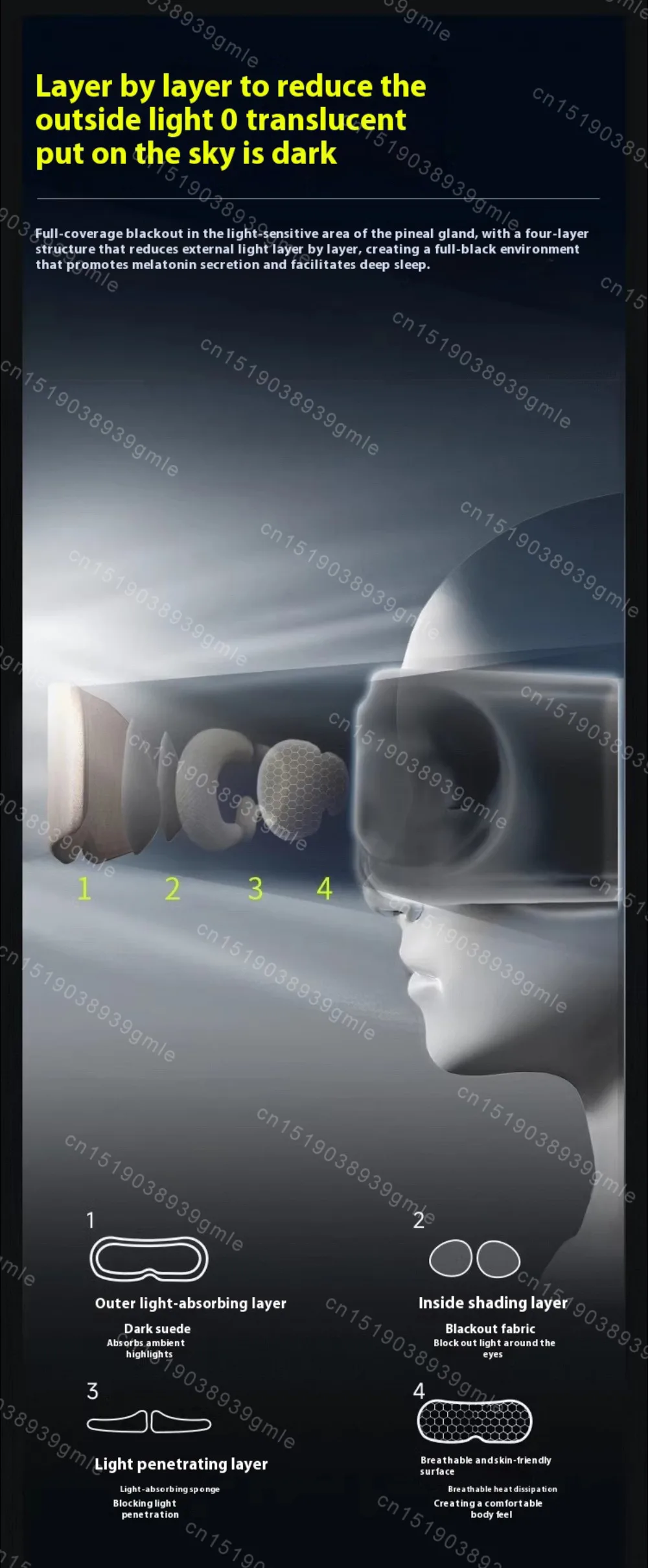 Gravity Sleeping Mask Weighted Eye Mask Blocking Eye Cover Comfort Sleep Eyeshade Blackout Patch Travel Blindfold Sleeping Mask