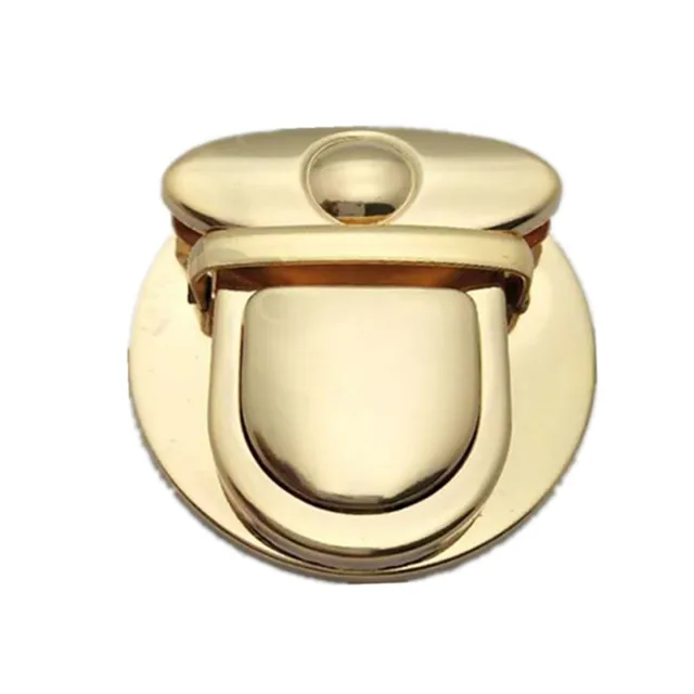 Shoulder Bag Turn Twist Lock Metal Buckle Bag Accessories Handbag Snap Clasps DIY Closure Lock for Purse Totes Light Gold