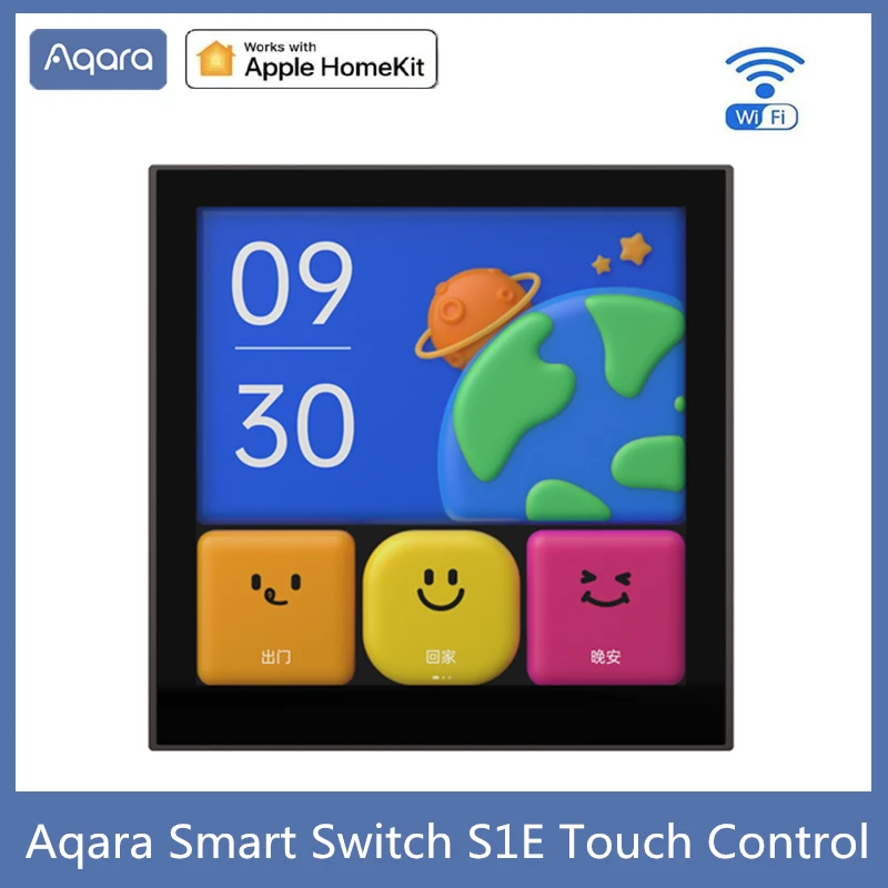 Aqara Scene Panel S1E Smart Switch Touch Control 4" Full LED WIFI Timer