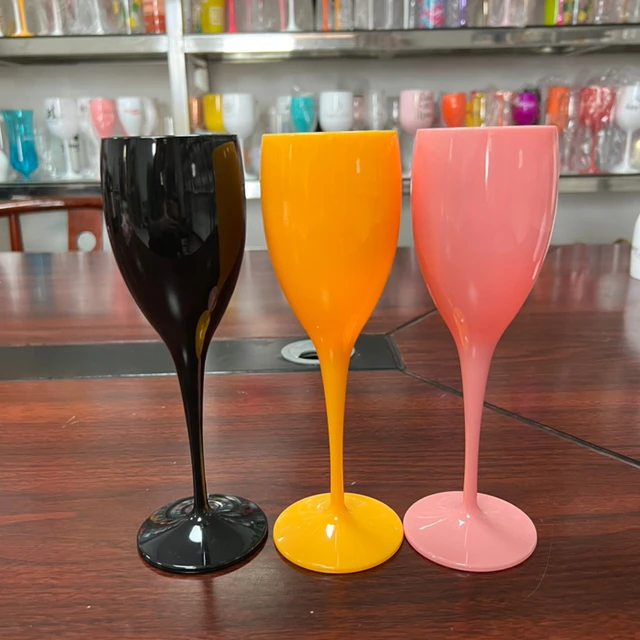 Copas de flautas de champán de 175ML, copas de vino de plástico